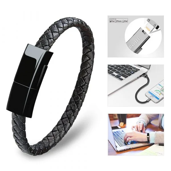 Premium Phone Charger Leather Bracelet