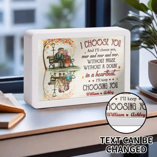 Personalized "I Choose You" LED Mirror with Photo